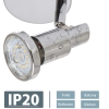 Kinkiet niklowana lampa ścienna IP22 łazienka salon z żarówką GU10 LED 3W [Artp]
